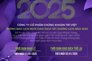 TVB THÔNG BÁO NGHỈ LỄ TẾT DƯƠNG LỊCH NĂM 2025