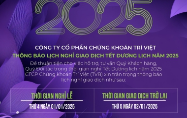 TVB THÔNG BÁO NGHỈ LỄ TẾT DƯƠNG LỊCH NĂM 2025